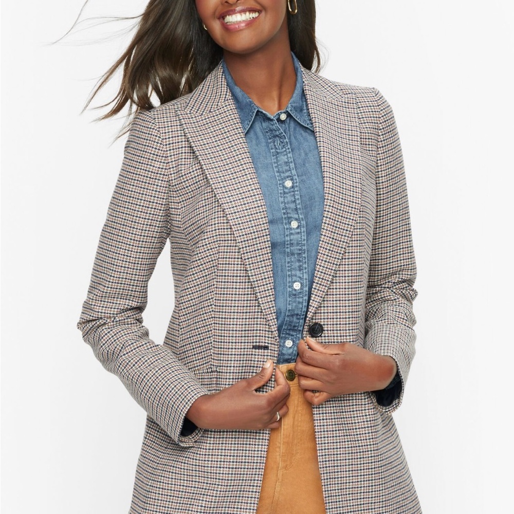 Talbots Women's Houndstooth Blazer - Size 10